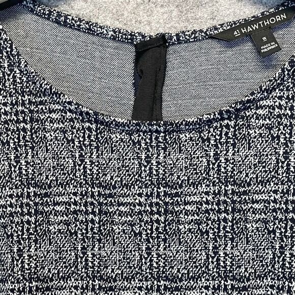 41 Hawthorn Mini Dress 1X Plus Gray Abstract Black Aniya Jacquard Knit Pockets - Picture 8 of 15